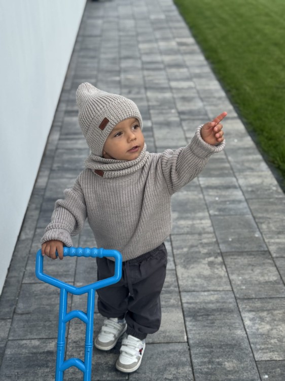 czapka i komin z wełny merino