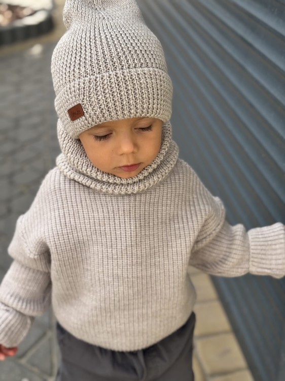 czapka i komin z wełny merino