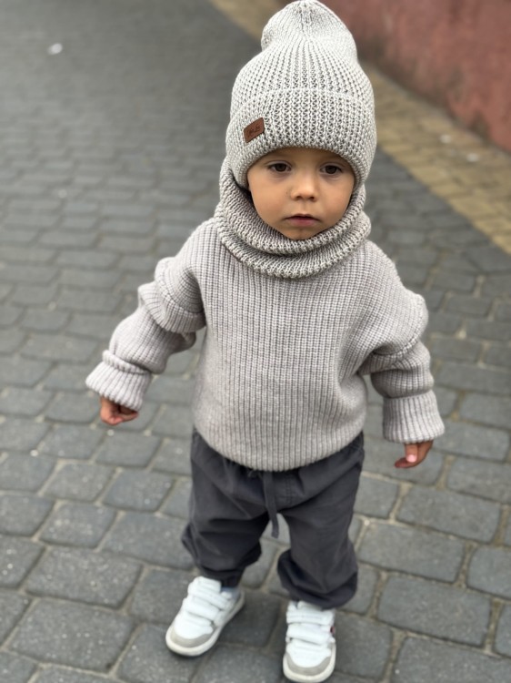 czapka i komin z wełny merino