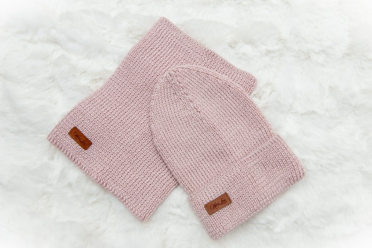 czapka i komin z wełny merino