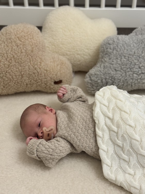 kocyk z wełny merino dla niemowląt