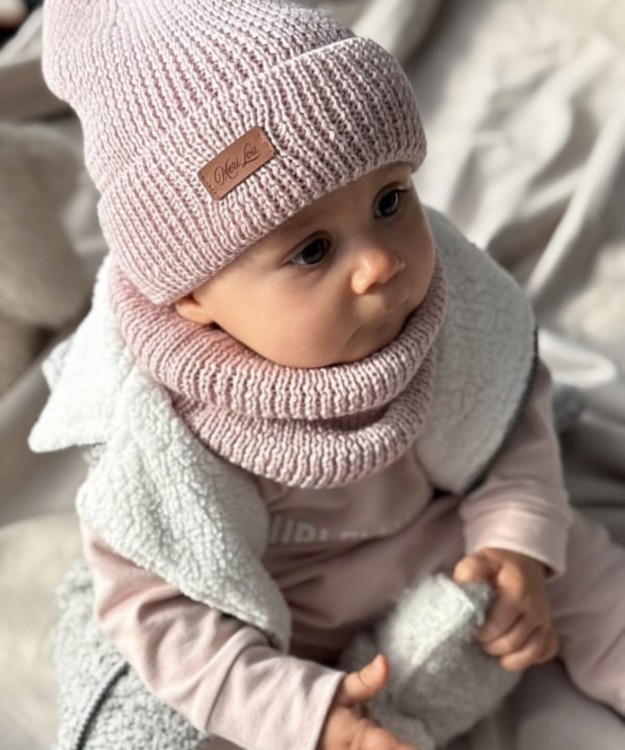 czapka i komin z wełny merino