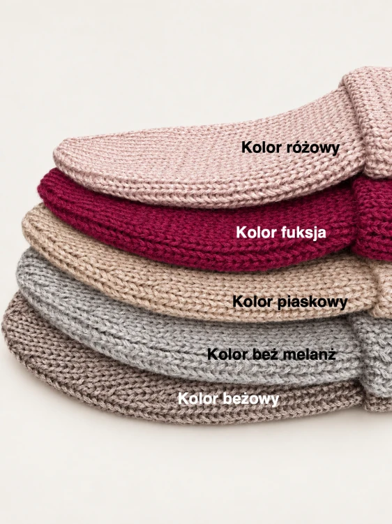kolory i czapki dla dzieci z wełny merino